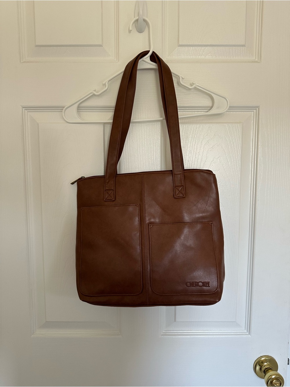 Cherokee Brown Leather Tote Bag